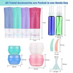 Travel Size Bottles，Travel Bottles TSA Approved with Spray Bottles,Toiletry Travel Containers， Leakproof Silicone Travel Bottles Set（14 Pcs)