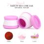 Travel Cream Jars, iKiKin Silicone Small Cosmetic Jars with Sealed Lids, 4 Pieces 20ml, BPA Free, Travel Friendly