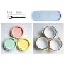The taste of home Macaron color creative ceramic seasoning jar seasoning bottle sauce tank kitchen storage tank three-piece