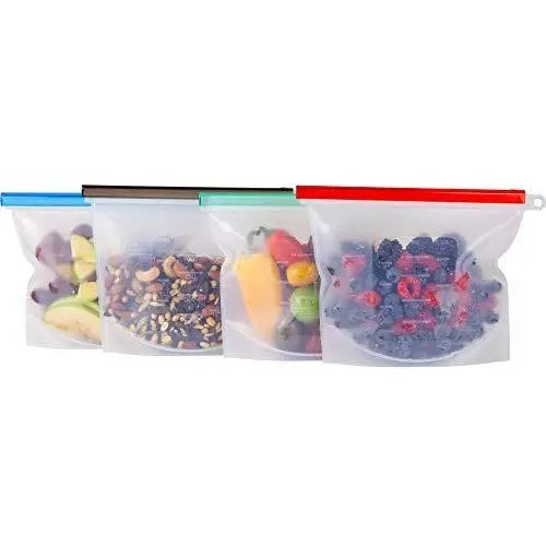 Sacs de Conservation Alimentaire Réutilisables HOMENOW | Écologiques | Sans BPA | Approuvé FDA | Étanchéité | Congélateur, Micro-ondes, Lave-Vaisselle | Sous Vide | Transparents | Remplacent les Ziploc | 1 Litre | Pack de 4 Sacs de Conservation Alimentaire Réutilisables HOMENOW | Écologiques | Sans BPA | Approuvé FDA | Étanchéité | Congélateur, Micro-ondes, Lave-Vaisselle | Sous Vide | Transparents | Remplacent les Ziploc | 1 Litre | Pack de 4