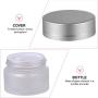 KESYOO 6pcs 30g Frosted Glass Cosmetic Cream Jar Bottle With Lid Empty Cream Containers Refillable Glass Face Cream Pot For Makeup Lip Balms Eyeshadow