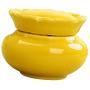 Mini Food Storage Jar with Lid- Modern Design Ceramic Food Storage for Serving Coffee, Tea - Yellow