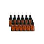 12Pcs 5Ml/0.17oz Amber Glass Dropper Bottle Empty Essential Oil Bottle Perfume Containers For Packing Cosmetic Liquid With Glass Eye Dropper