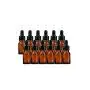 12 Stück 5ml/0,17oz Bernstein Glas Tropfer Flasche Leere Essenzöl Flasche Duft Behälter für Kosmetik Flüssigkeit mit Glas Tropfer