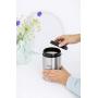 Brabantia Tea, Coffee and Sugar Canisters, Fingerprint Proof, 1.4 L - Matt Steel, 3 Pieces