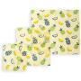 Certified Beeswax Wrap - Food Wrap and Sandwich Container - Eco Friendly and Sustainable - Natural Organic Reusable - Small Medium Large Storage Set