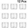 Hemoton Plastic Jars with Lids Clear Plastic Stackable Empty Jars Storage Containers for Bathroom Kitchen Storage of Dry Goods, Creams and More