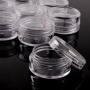 Beauticom 3G/3ML Round Clear Jars with Screw Cap Lids for Powdered Eyeshadow, Mineralized Makeup, Cosmetic Samples - BPA Free (Quantity: 100pcs)