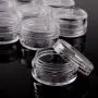Beauticom 3G/3ML Round Clear Jars with Screw Cap Lids for Beads, Gems, Glitter, Charms, Small Arts and Crafts Items - BPA Free (Quantity: 25 Pieces)