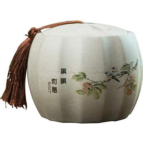 Eterly Chinesischer Tee-Dose, Handgefertigte Keramik-Tee-Siegelkanne, Tee-Aufbewahrungskanister, Feuchtigkeitsdichter Teezubehör mit Member-A 10x12cm (4x5inch) (Farbe: A, Größe: 10x12cm (4x5inch))