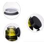 4Pcs Green Glass Jars with Inner Liners and black Lids Glass Cream Cosmetic Sample Empty Container Bottle Pot Case for Make Up Powder Lotion Creams Samples(15ml / 0.5 oz)