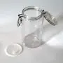 Xdodnev Kunststoff Rund Clip Top Behälter mit Dichtung für Lebensmittelbehälter, Geschirr, Vorratsglas, Küchenhelfer, Mehl, Pasta, Gewürz-Organizer, 1500 ml