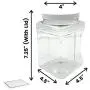 Contenants carrés multi-usages 1/2 ou 1/2 Gallon 64 oz avec couvercles | Boîtes en plastique avec couvercles étanches | Idéales pour le congélateur, le stockage de nourriture et de fournitures | Sans BPA | Pack de 3