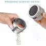 Magnetic Spice Tins Set with Clear Top Lid, 12 PCS Stainless Steel Multi-Purpose Round Storage Containers Jars with Sift and Pour, Magnetically Stick on Refrigerator and Grill Magnetic Spice Tins Set with Clear Top Lid, 12 PCS Stainless Steel Multi-Purpose Round Storage Containers Jars with Sift and Pour, Magnetically Stick on Refrigerator and Grill