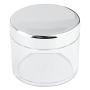 Beauticom 60 Grams/60 ML (2 Oz) Round Clear Leak Proof Plastic Container Jars with SILVER Lids for Travel Storage Makeup Cosmetic Lotion Scrubs Creams Oils Salves Ointments (3 Pieces)