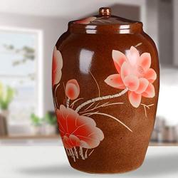 Home Décor Ceramic Tea Jar Sealed with Lid High Capacity Storage Tank Kitchen Decoration Accessories Ceramic Jar Decorative Accessories (Color : Multi-Colored, Size : 35.317.651.2cm)