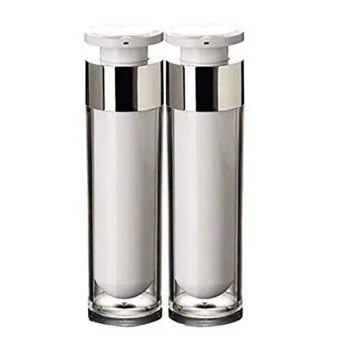 2PCS Empty Acrylic High-grade Refillable Airless Vacuum Pump Bottle Jars Container Vial For Make-up Cosmetic Foundation Cream Lotion Oil Serums(50ml/1.7oz) 2PCS Empty Acrylic High-grade Refillable Airless Vacuum Pump Bottle Jars Container Vial For Make-up Cosmetic Foundation Cream Lotion Oil Serums(50ml/1.7oz)