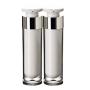 2PCS Empty Acrylic High-grade Refillable Airless Vacuum Pump Bottle Jars Container Vial For Make-up Cosmetic Foundation Cream Lotion Oil Serums(50ml/1.7oz)