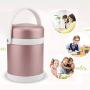 ZL-CHUFANG Lunch Box Stainless Steel Leakproof Portable Bento Box, Insulated Food Storage Thermoses Container Food Jar, School Picnic Office Outdoors Lunch Box enjoy a hot lunch on the go.