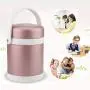 ZL-CHUFANG Edelstahl Lunchbox, wasserdicht, tragbar, Bento Box, isolierte Speicherthermosenbehälter, Lebensmittelbehälter für Schule, Picknick, Büro, draußen. Genießen Sie ein heißes Mittagessen unterwegs.