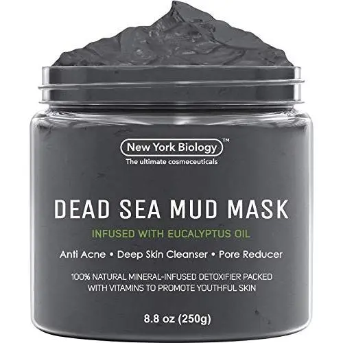 New York Biology Dead Sea Mud Mask for Face and Body Infused with Eucalyptus - Spa Quality Pore Reducer for Acne, Blackheads and Oily Skin - Tightens Skin for A Healthier Complexion - 8.8 oz New York Biology Dead Sea Mud Mask for Face and Body Infused with Eucalyptus - Spa Quality Pore Reducer for Acne, Blackheads and Oily Skin - Tightens Skin for A Healthier Complexion - 8.8 oz