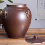 Vintage Küchen-Lebensmittelbehälter mit Deckeln, große luftdichte Behälter, Gläser, Mehlbehälter, Pantry-Organisation und -Lagerung für Müsli, Snacks, Zucker 15L/25-Braun
