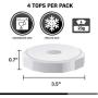 Masontops Tough Tops - Wide Mouth Mason Jar Lid - White - BPA-Free Plastic Screw Caps - Reusable Airtight Storage Covers