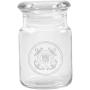 Clear Glass Herb Stash Jar with Lid 4.5 oz with US Cost Guard Logo from Smoke Promos