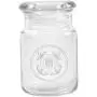 Clear Glass Herb Stash Jar with Lid 4.5 oz with US Cost Guard Logo from Smoke Promos
