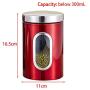 Storage Jar 3pcs Food Tea Coffee Grains Sugar Stainless Steel Biscuits Containers Cans Sealed sy Clean With Lid Kitchen Container Transparent(Silver)