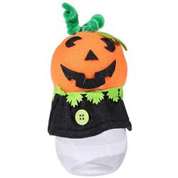 Yothfly Halloween Pumpkin Cat Candy Can Cookie Jar Transparent Decor Gift Holiday Wedding Candy Jar Sweets Storage Box Decoration (A-Pumpkin)