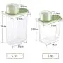 Food Storage Tank,Airtight Food Storage Container Set With Scale Cover,Cereal Storage Containers Airtight Set Food Grade PP,Good Sealing,Easy To Clean,4set-2.5L