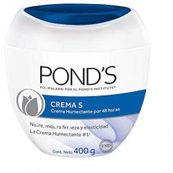 Ponds S Cream Humectant Moistening, 14oz Crema Humetante y Magnificante S De Ponds 400gr (1)