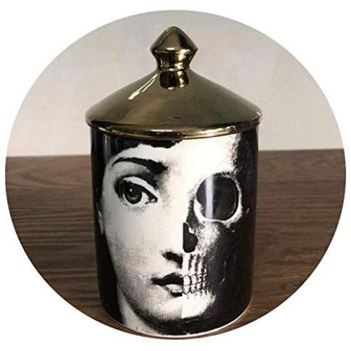 Fornasetti Candle Holder DIY Handmade Candles Jar Retro Lina Face Storage Bin Ceramic Caft Home Decoration Jewerlly Storage Box,16