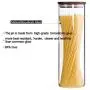 Hochwertige Tall Clear Glass Lebensmittelbehälter mit Luftdichten Holzlids, Küchentopf, Spaghetti-Pasta-Glas, Mehl-Cereals-Zucker-Behälter, Tee-Kaffeebandung, BPA-frei, 63 oz, 1 Stück, 63 fl oz