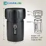 Canniloq? 80cc Onyx Black? Premium Flugzeugaluminium Behälter mit Geruchsverschluss und Dichtung für Kräuter, Kaffee, Gewürze, Tee und andere Trockenwaren