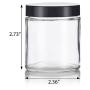 Klar Glas Straight-Sided Jar - 4 oz / 120 ml (6er Pack) + Spatel und Etiketten