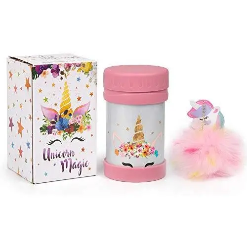 Conteneur de repas isotherme adorable licorne Magic, 355 ml de capacité avec acier inoxydable 18/8 à vide, avec boite cadeau pour déjeuner Bento, chaud ou froid, idéal pour l'école, le bureau, les pique-niques et les voyages. Conteneur de repas isotherme adorable licorne Magic, 355 ml de capacité avec acier inoxydable 18/8 à vide, avec boite cadeau pour déjeuner Bento, chaud ou froid, idéal pour l'école, le bureau, les pique-niques et les voyages.