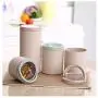 Conteneur de stockage en fibre de bambou, boîte de rangement pour grains, nourriture, fournitures de cuisine, conserve écologique, 450 ml, bleu Conteneur de stockage en fibre de bambou, boîte de rangement pour grains, nourriture, fournitures de cuisine, conserve écologique, 450 ml, bleu