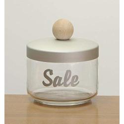 Italo Ottinetti Glass Jar Alluminium Lid Wooden Knob 0.5 Litre Sa, Metallic, one Size