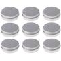 RAYNAG 10 Pieces Round Aluminum Cans Screw Lid Metal Tins Jars Empty Slip Slide Containers,0.5 oz/15 ml