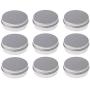 RAYNAG 10 Pieces Round Aluminum Cans Screw Lid Metal Tins Jars Empty Slip Slide Containers,0.5 oz/15 ml