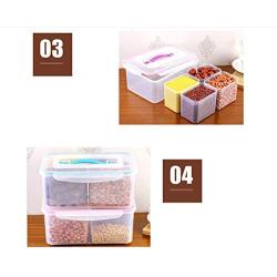 Plastic Kitchen Square Food Storage Containers Canister Grain Storage Tanks Food Storage Jar Airtight Food Storage Containers-fengeshi