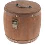 3Pcs 18x16cm Vintage Wood Barrel Tea Caddy Airtight Sealed Tea Leaves Tin Canister Kitchen Food Storage Jar Container