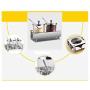 XXDTG Glass Seasoning Jar-seasoning Box Salt Shaker Sugar Bowl Set, Metal Shelf Modern Design