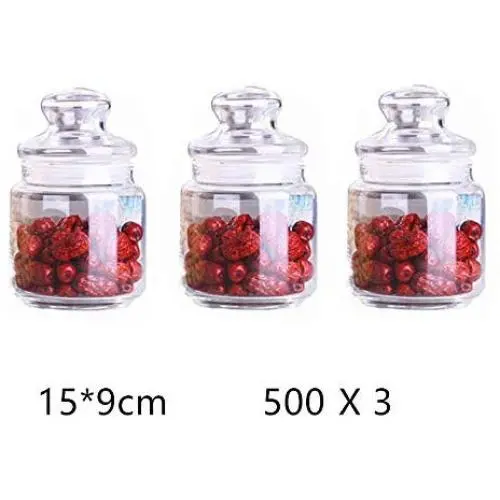 Bouteille de stockage transparente en verre avec joint Yl Ly, ensemble de bouteilles multi-pièces 500ml, convient pour le lait en poudre, grains, fruits secs. Bouteille de stockage transparente en verre avec joint Yl Ly, ensemble de bouteilles multi-pièces 500ml, convient pour le lait en poudre, grains, fruits secs.