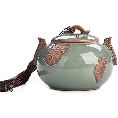 Conteneur en céramique avec couvercle, Conteneur pour riz en argile, Matériau réfrigérant avec argile à l'intérieur.