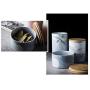 Cereal Containers Ceramic Seal Canister, Bamboo Cover With Sealing Ring Containers (color : B, Size : 1l)