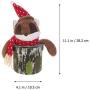 Amosfun Christmas Candy Jar Sugar Container Food Storage Bottle Squirrel Candy Jar for Christmas Ornament Holiday Party Xmas Gift