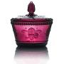 European Style Retro Embossed Crystal Glass Sugar Bowl Honey Candy Storage Jar Sugar Dispenser Container Seasoning Pot Box Condiment Spice Holder with Lid, Dark Purple